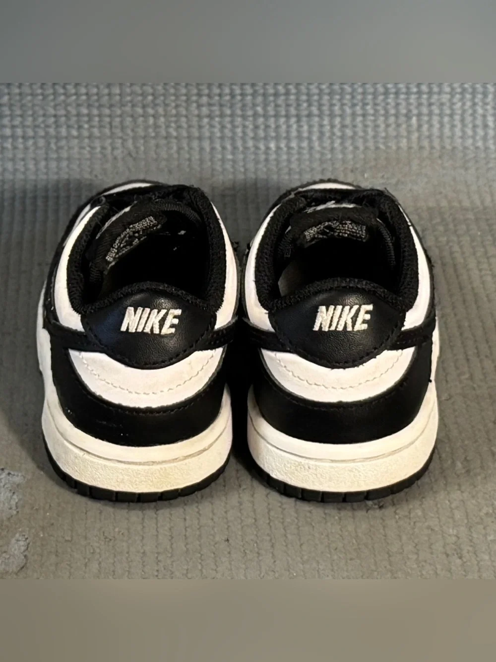 Nike Dunk Low Retro White Black Panda TD Shoes CW1589-100 Toddler Size 7C